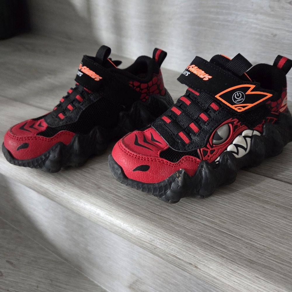 Skechers Kids Red and Black Sneakers